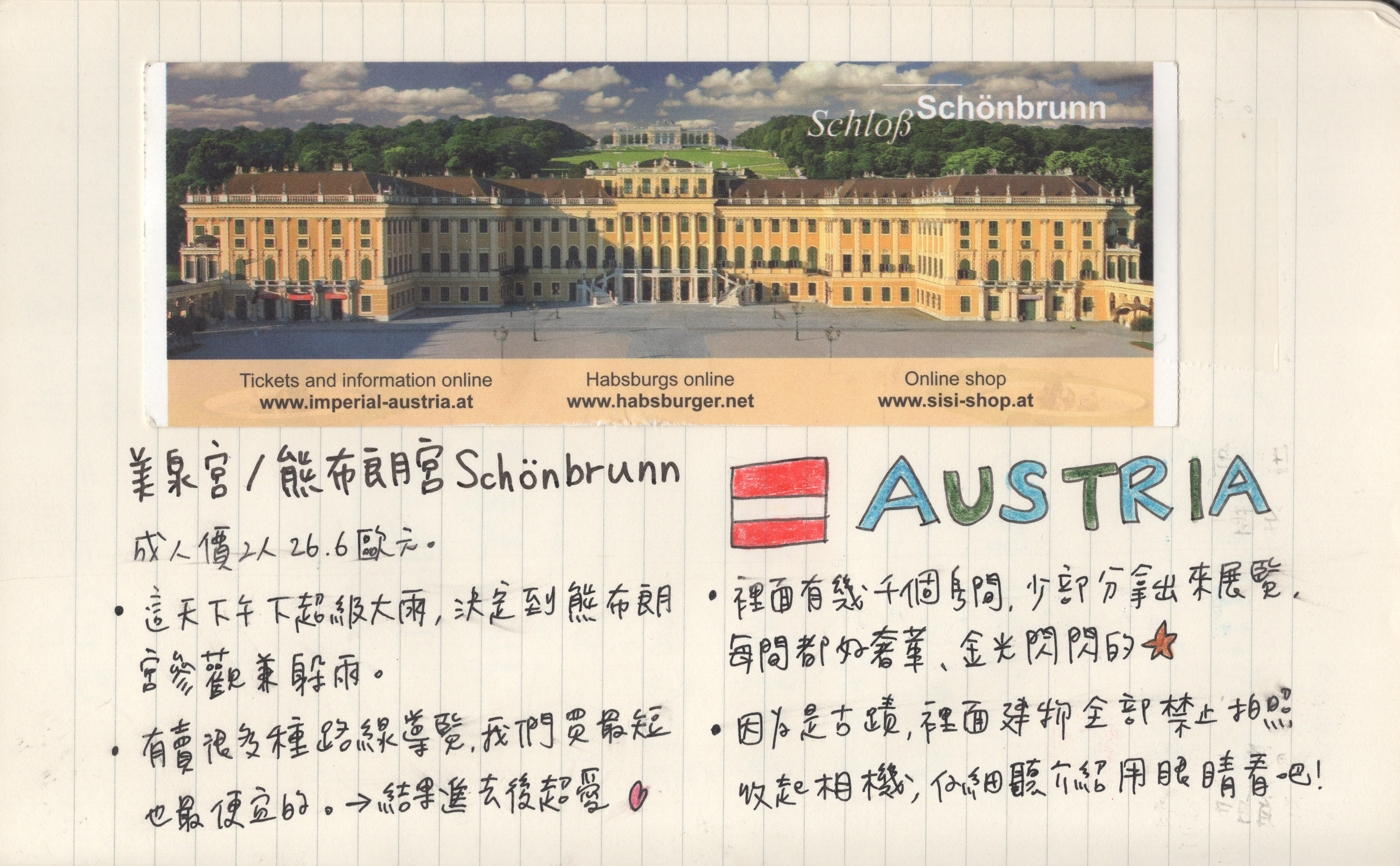 🇦🇹【旅行手帳】美泉宮 / 熊布朗宮 Palace and Gardens of Schönbrunn, Austria