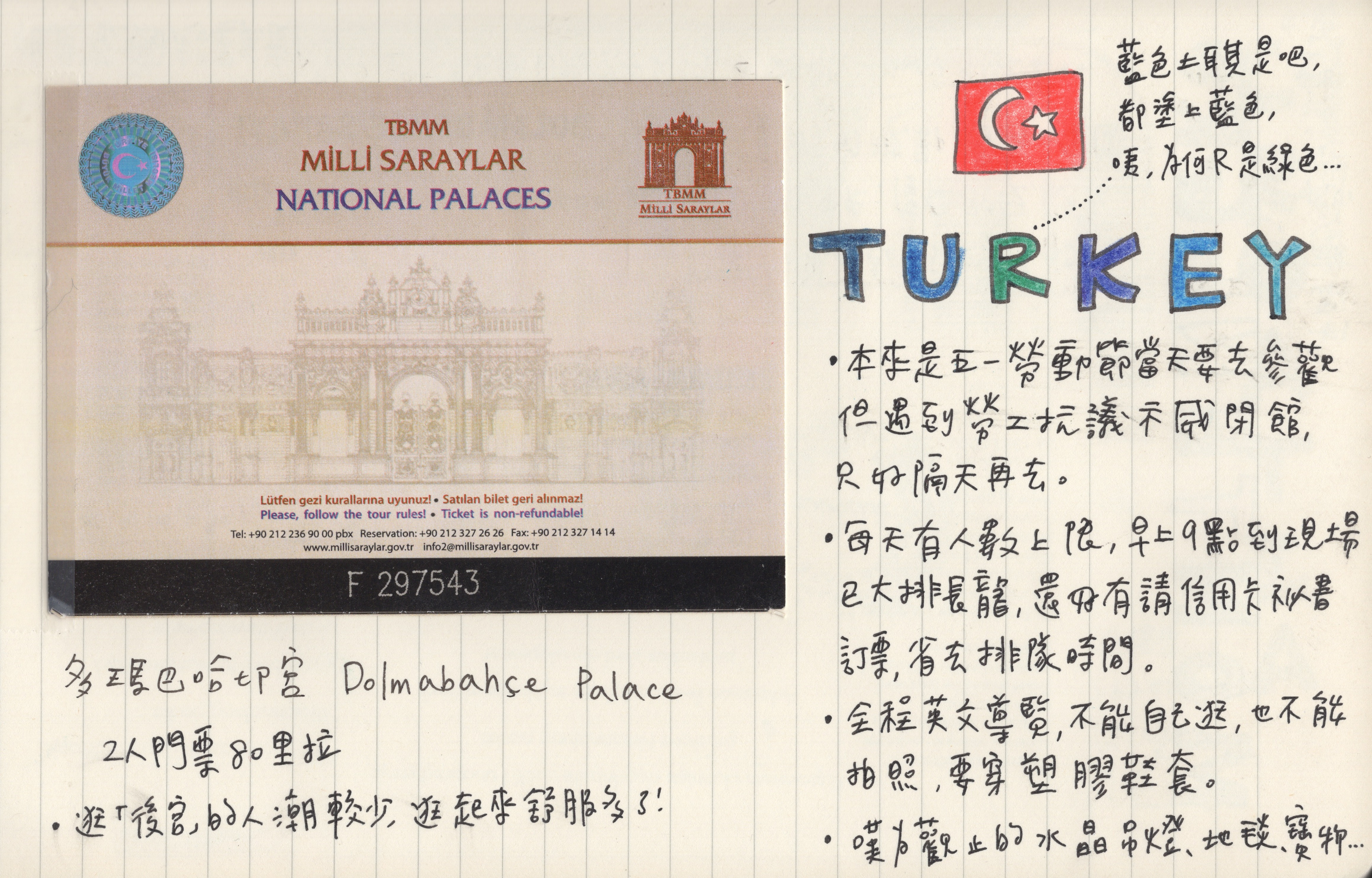 🇹🇷 旅行手帳 | 多碼巴哈切宮 Dolmabahçe Palace, Turkey