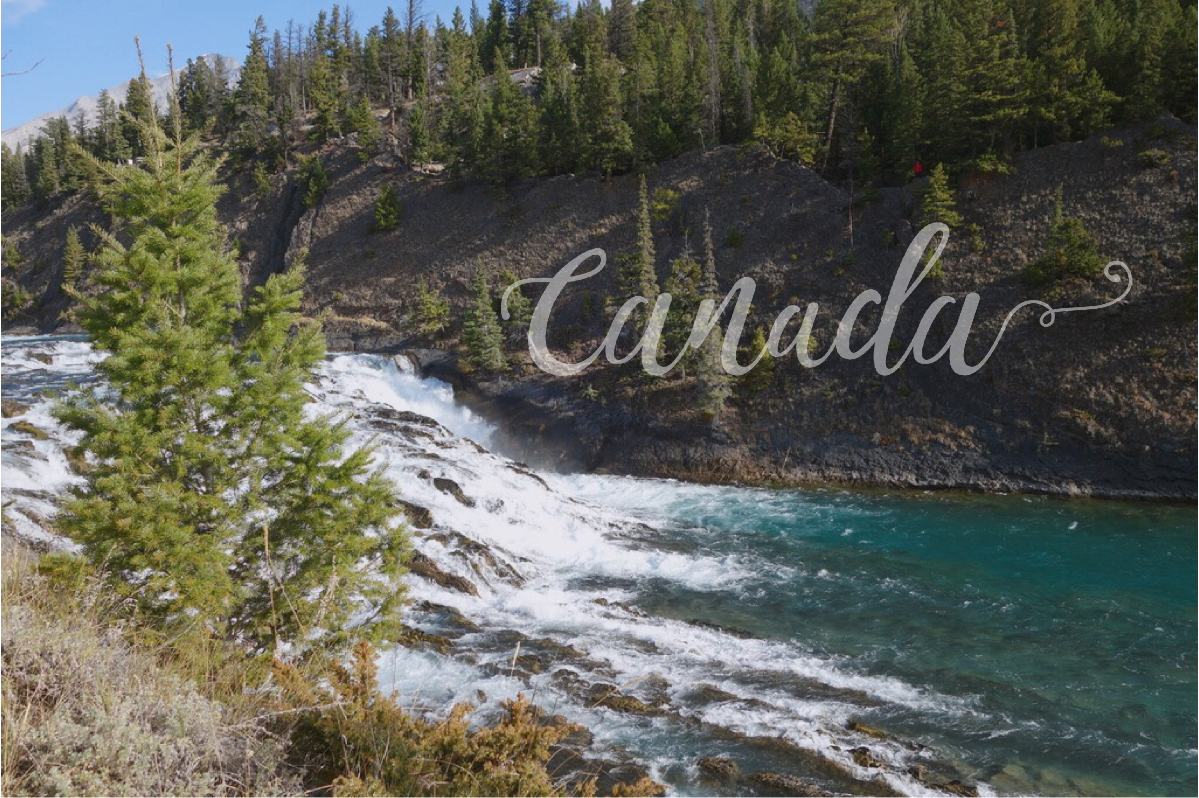 🇨🇦 加拿大 | 弓河瀑布：《大江東去》的電影拍攝地 Movie Scene “River of No Return” – Bow Falls, Canada